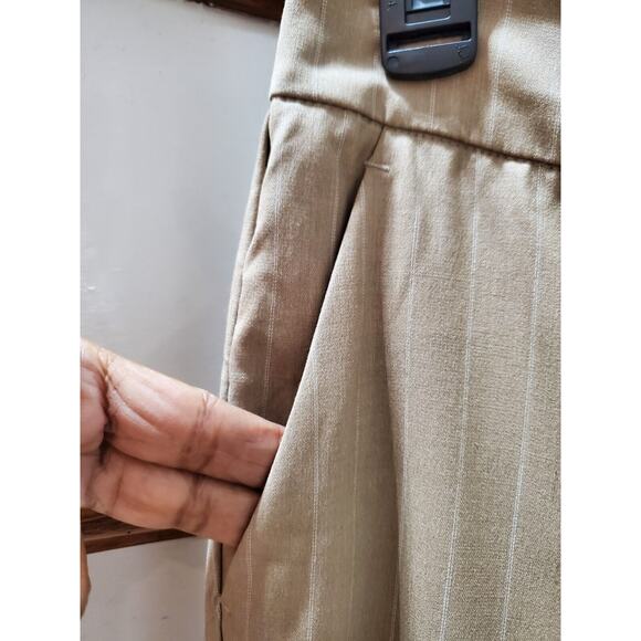 New York & Co. Women's Beige Polyester High Rise Straight Fit Dress Pant Size 10 - Picture 3 of 13